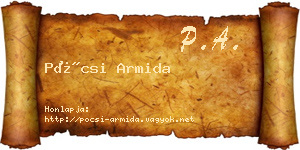 Pócsi Armida névjegykártya